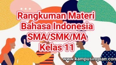 Rangkuman Materi Bahasa Indonesia Terlengkap kelas 11