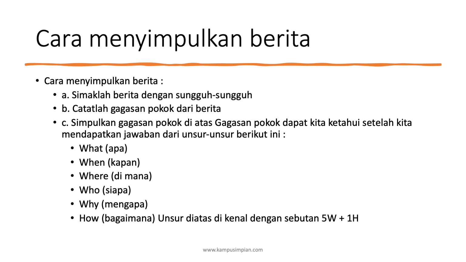 Materi bahasa indonesia kelas enam