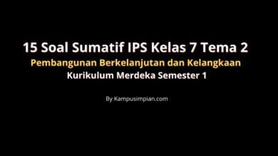 15 Soal Sumatif IPS Kelas 7 Tema 2 Kurikulum Merdeka Semester 1 1